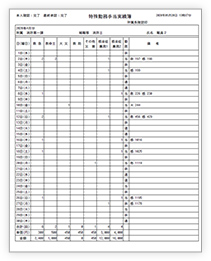 特殊勤務手当実績簿